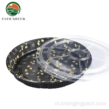 Wegwerp Takeway Big Size Round Sushi Party Tray